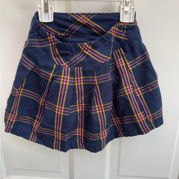 Garanimals 3T Girls Navy Plaid School Uniform Skirt Skort with Button Detail - Picture 5 of 6